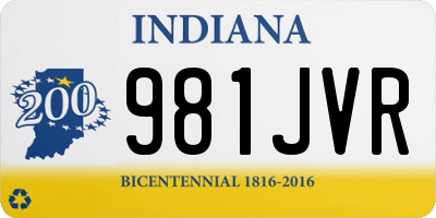 IN license plate 981JVR