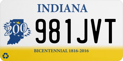 IN license plate 981JVT