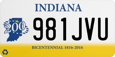 IN license plate 981JVU