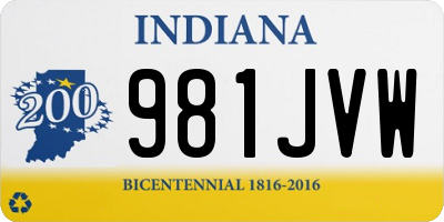 IN license plate 981JVW