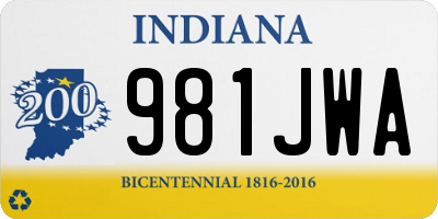 IN license plate 981JWA