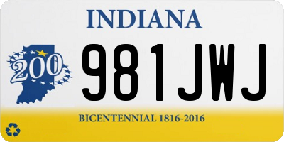 IN license plate 981JWJ