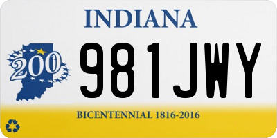 IN license plate 981JWY