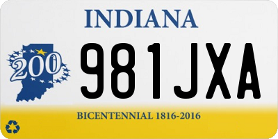 IN license plate 981JXA