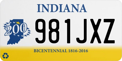 IN license plate 981JXZ