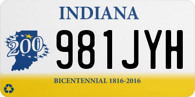 IN license plate 981JYH