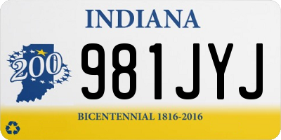 IN license plate 981JYJ