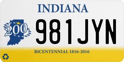 IN license plate 981JYN
