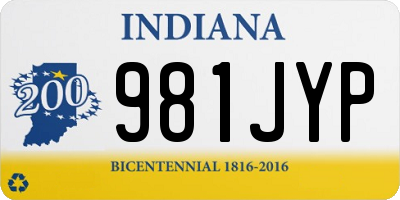 IN license plate 981JYP
