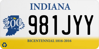 IN license plate 981JYY