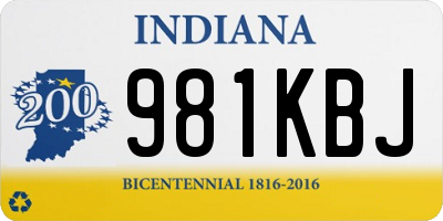 IN license plate 981KBJ