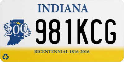IN license plate 981KCG