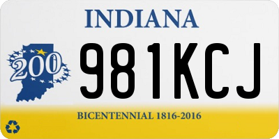 IN license plate 981KCJ