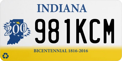 IN license plate 981KCM