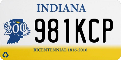 IN license plate 981KCP