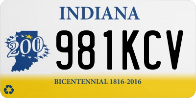 IN license plate 981KCV