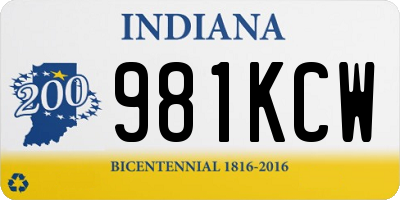 IN license plate 981KCW