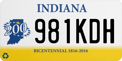 IN license plate 981KDH