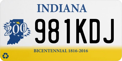 IN license plate 981KDJ