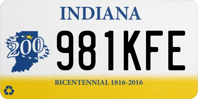 IN license plate 981KFE