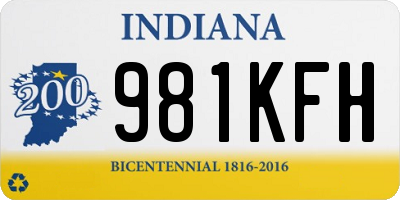 IN license plate 981KFH