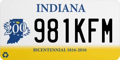 IN license plate 981KFM