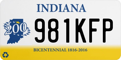 IN license plate 981KFP