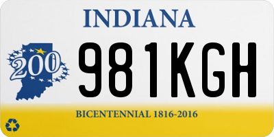 IN license plate 981KGH