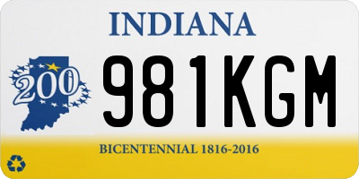 IN license plate 981KGM