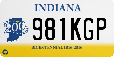 IN license plate 981KGP