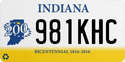 IN license plate 981KHC