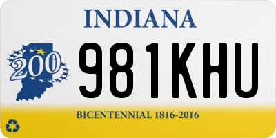 IN license plate 981KHU