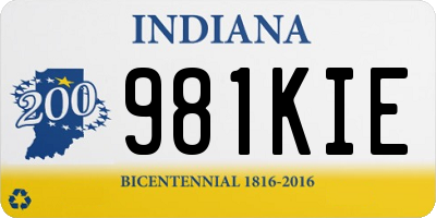 IN license plate 981KIE