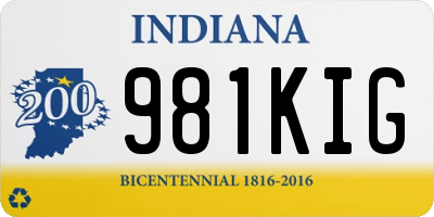 IN license plate 981KIG