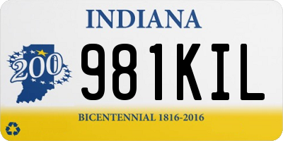 IN license plate 981KIL