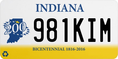 IN license plate 981KIM