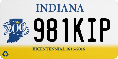 IN license plate 981KIP