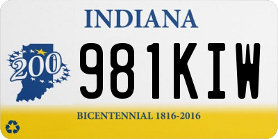 IN license plate 981KIW