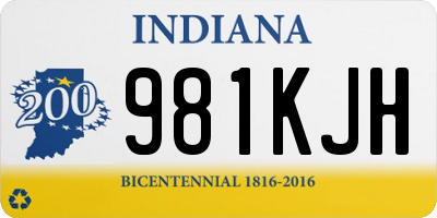 IN license plate 981KJH