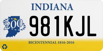 IN license plate 981KJL