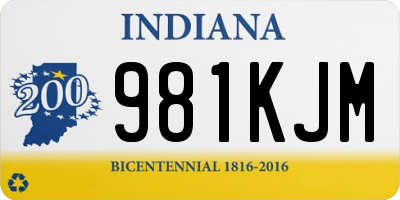 IN license plate 981KJM