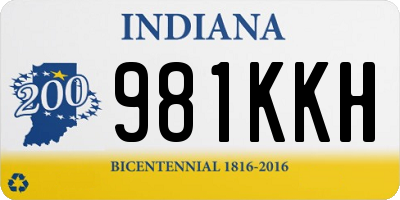 IN license plate 981KKH