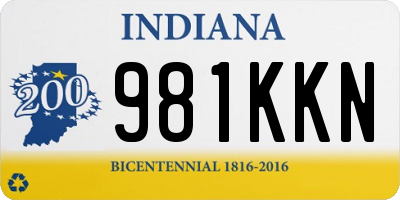 IN license plate 981KKN