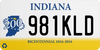 IN license plate 981KLD