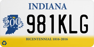 IN license plate 981KLG