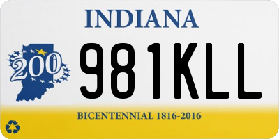 IN license plate 981KLL