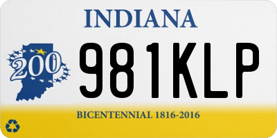 IN license plate 981KLP