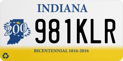 IN license plate 981KLR