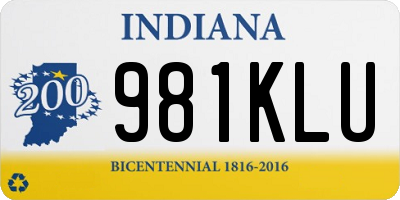 IN license plate 981KLU