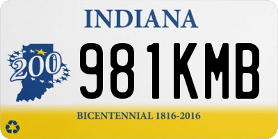 IN license plate 981KMB